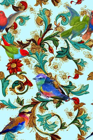 小鸟印花华亿平台图片