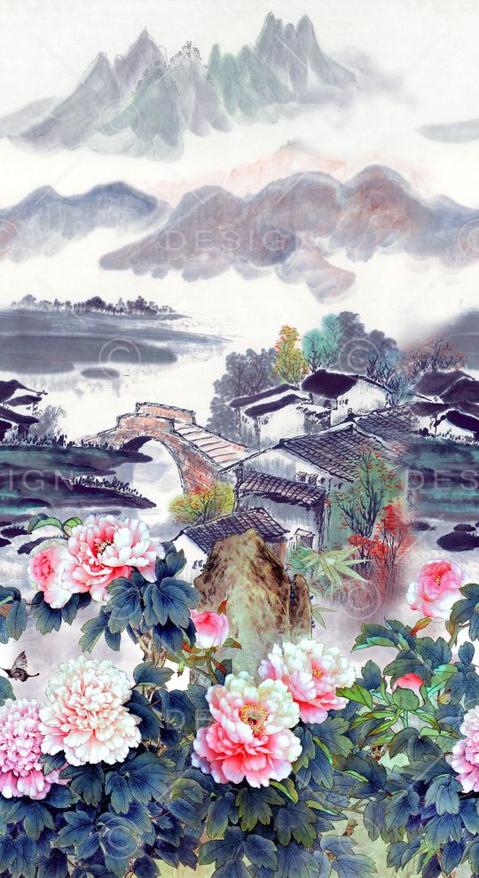 中国风印花华亿平台图片