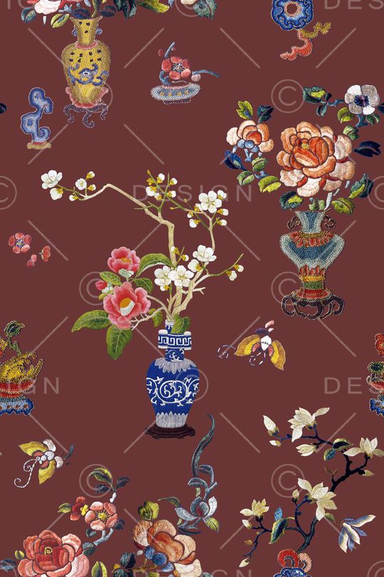 中国风印花华亿平台图片