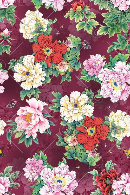 中国风印花华亿平台图片