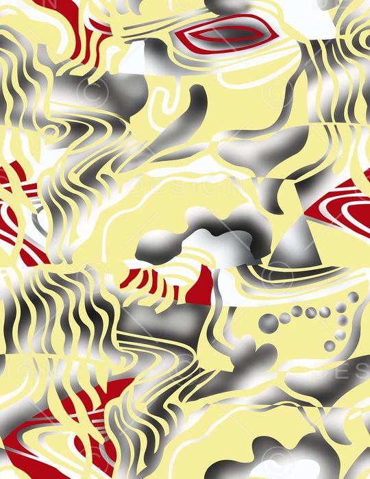 不规则几何印花华亿平台图片