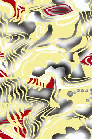 不规则几何印花华亿平台图片