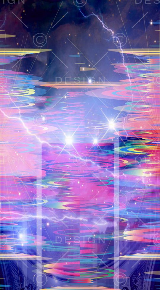 几何拼接印花华亿平台图片