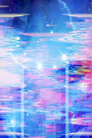 几何拼接印花华亿平台图片