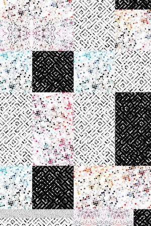 几何拼接印花华亿平台图片