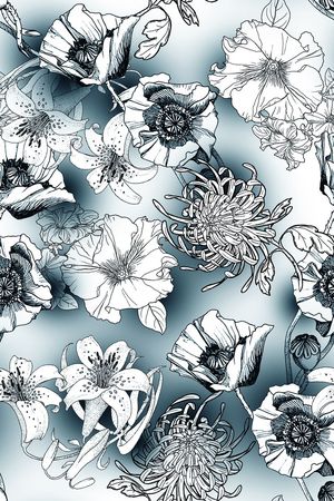 花卉印花华亿平台图片