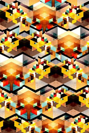 不规则几何印花华亿平台图片