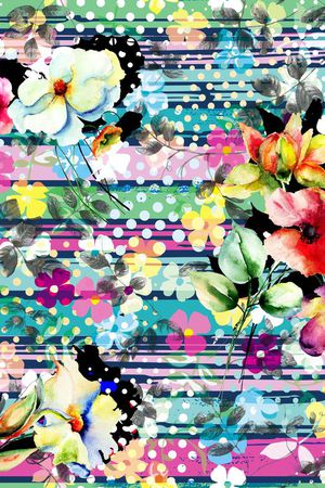 花卉印花华亿平台图片