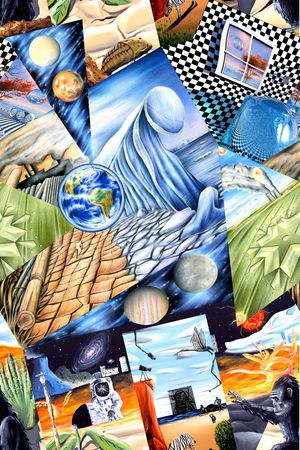 抽象建筑印花华亿平台图片