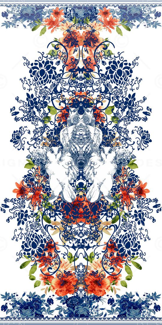 青花印花华亿平台图片