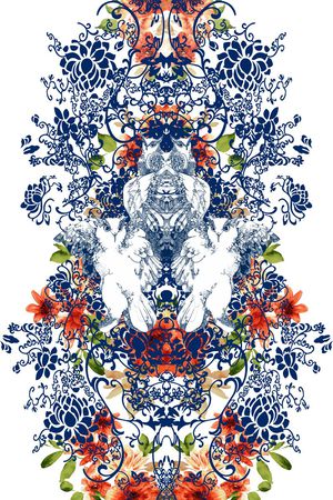 青花印花华亿平台图片