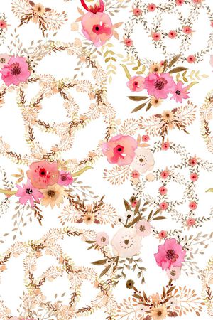 手绘花卉印花华亿平台图片