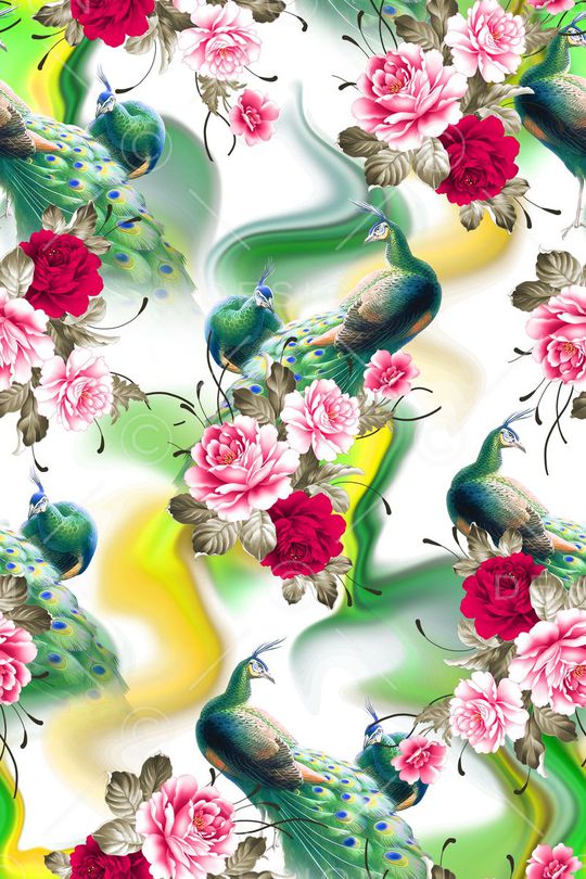 花卉印花华亿平台图片