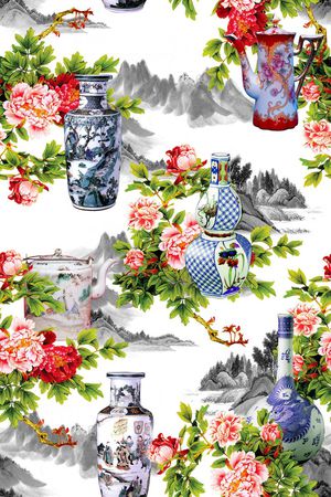 花卉印花华亿平台图片