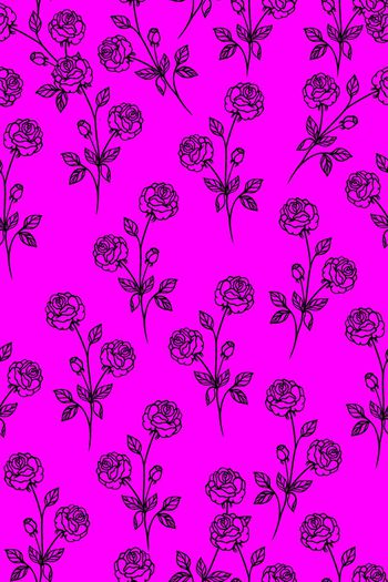 583357-简单 大方 手绘花卉