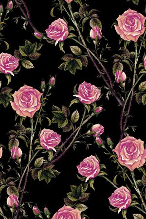 玫瑰花印花华亿平台图片