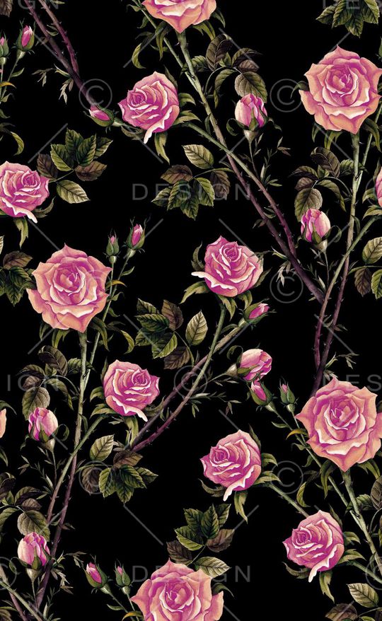 玫瑰花印花华亿平台图片