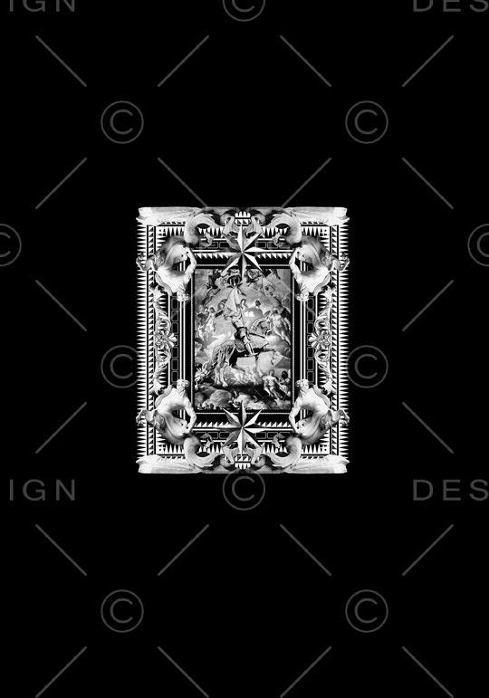 黑白灰印花华亿平台图片