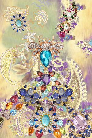 佩兹利印花华亿平台图片