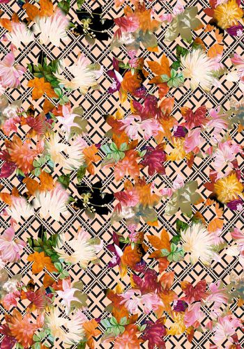 格子印花华亿平台图片