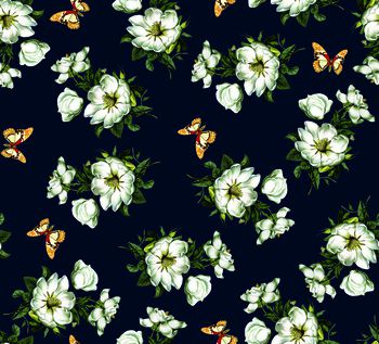 583474-时尚怀旧手绘花朵