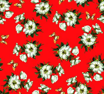 583475-时尚怀旧手绘花朵