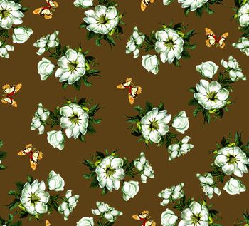 583477-时尚怀旧手绘花朵