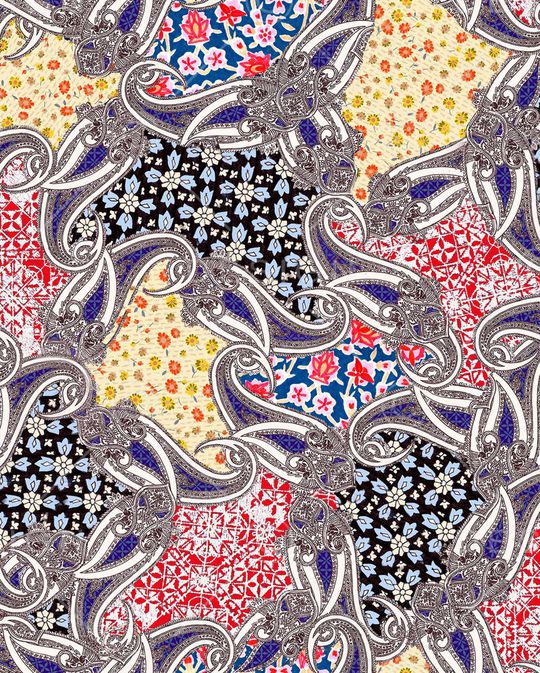 佩斯利印花华亿平台图片