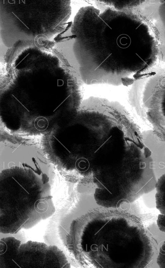 水墨印花华亿平台图片