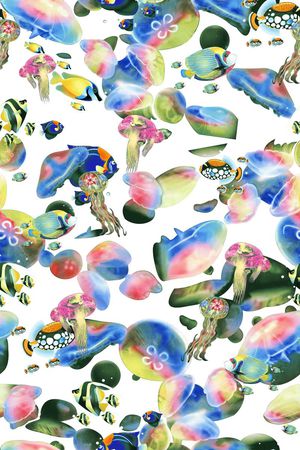 水母印花华亿平台图片