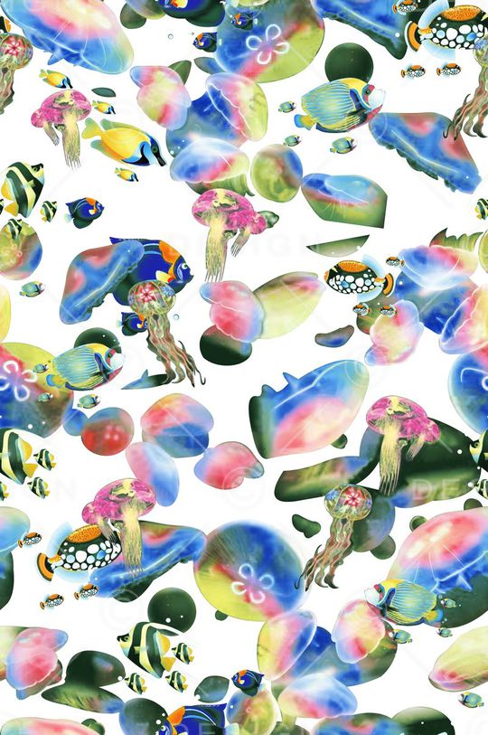 水母印花华亿平台图片