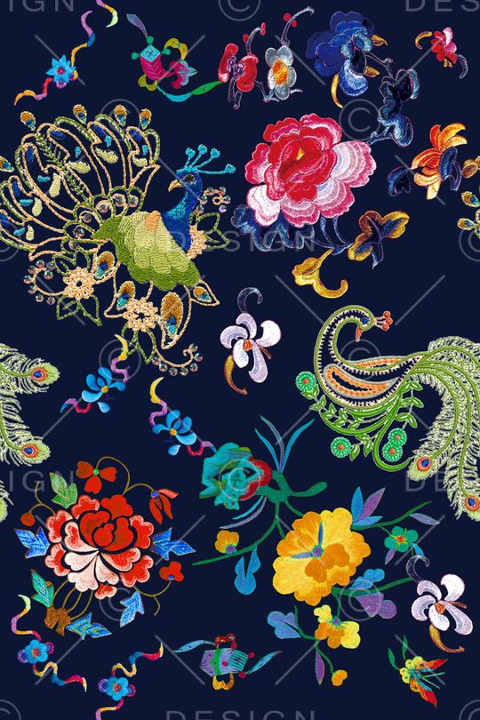 刺绣印花华亿平台图片