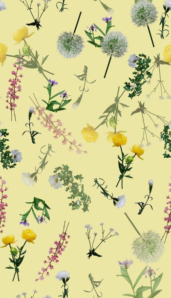 浪漫花卉印花华亿平台图片