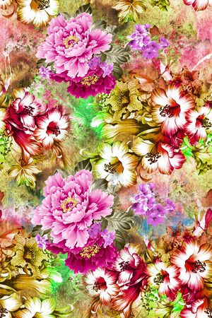 花卉印花华亿平台图片