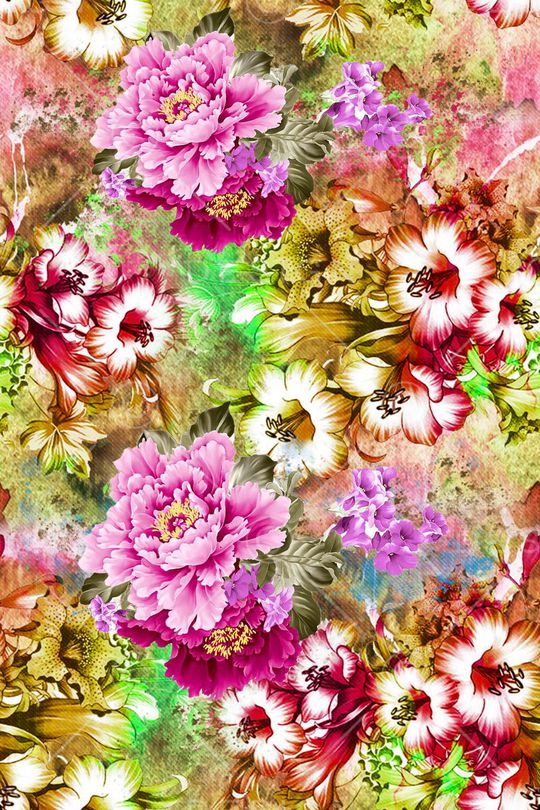 花卉印花华亿平台图片