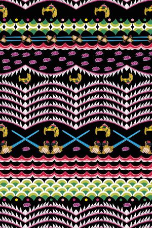 时尚民族印花华亿平台图片