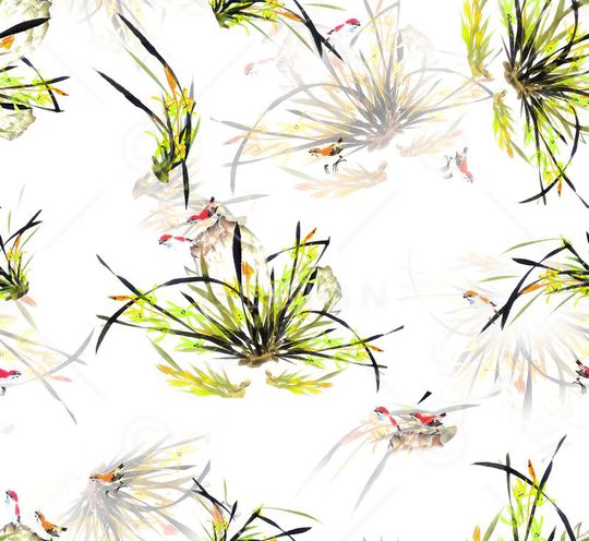 中国风印花华亿平台图片