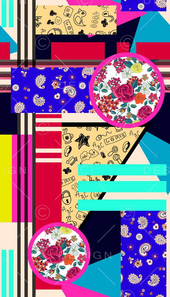 拼接、几何、趣味印花华亿平台图片