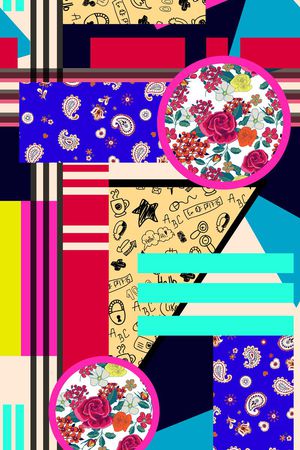 拼接、几何、趣味印花华亿平台图片