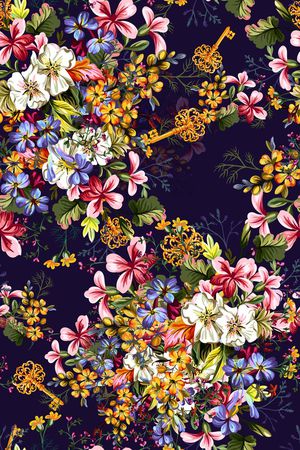 复古印花华亿平台图片