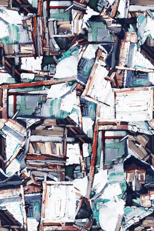 手绘 抽象 油画 拼贴 纹理 欧美 大牌 休闲风印花华亿平台图片