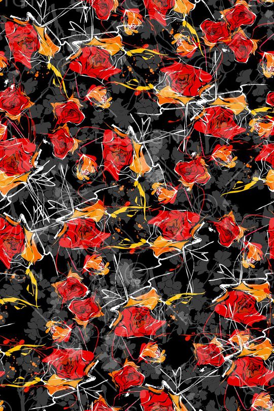 红色印花华亿平台图片