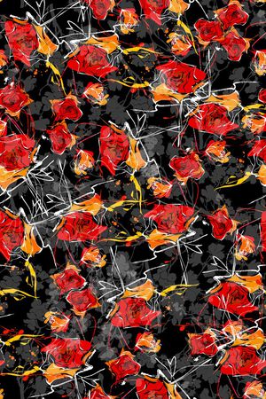 红色印花华亿平台图片