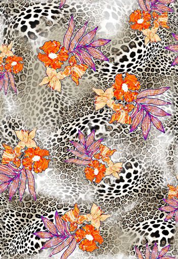 动物纹印花华亿平台图片