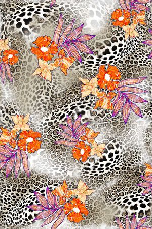 动物纹印花华亿平台图片