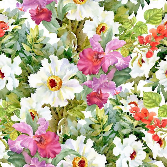 花卉印花华亿平台图片