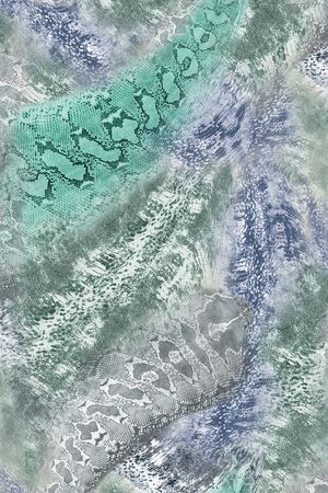 蛇皮纹印花华亿平台图片