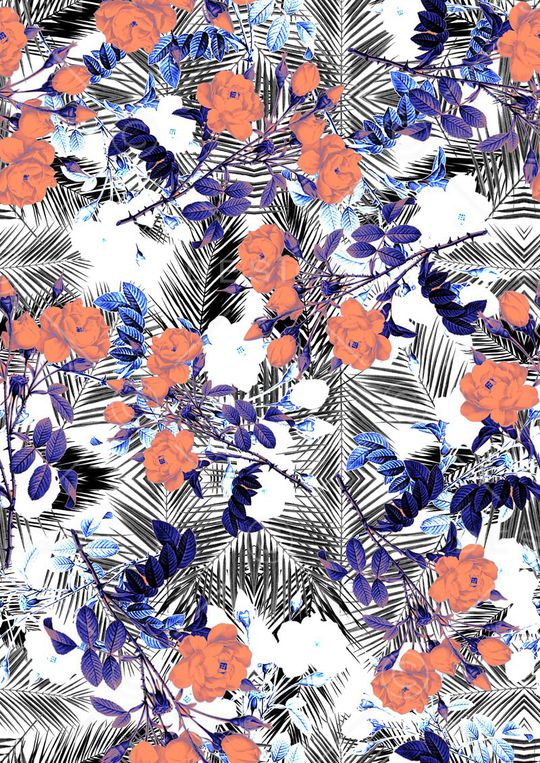 热带雨林印花华亿平台图片