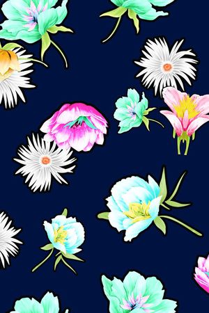 花卉印花华亿平台图片