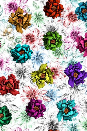 花卉印花华亿平台图片